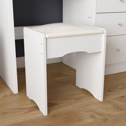 Ensemble coiffeuse et miroir de maquillage de 99,5 cm de large avec tabouret et miroir pour chambre à coucher