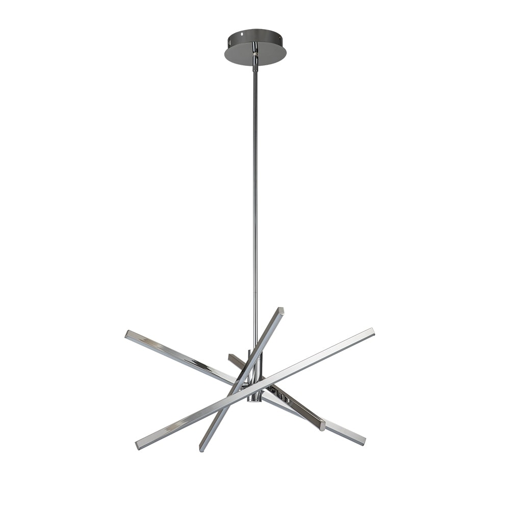 Luminaire suspendu linéaire en forme de sputnik, en aluminium noir/doré, à LED moderne, pour salon/salle à manger/cuisine.