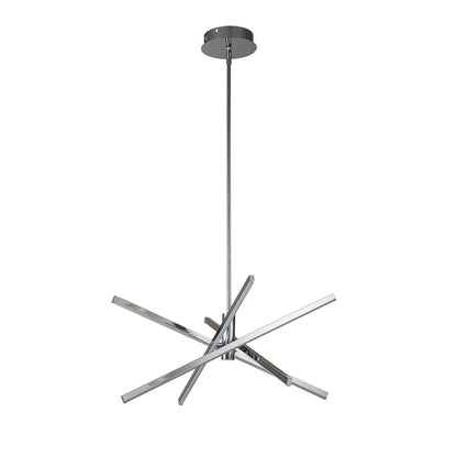 Luminaire suspendu linéaire en forme de sputnik, en aluminium noir/doré, à LED moderne, pour salon/salle à manger/cuisine.