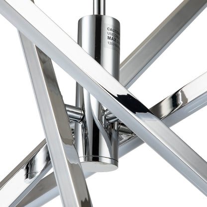 Luminaire suspendu linéaire en forme de sputnik, en aluminium noir/doré, à LED moderne, pour salon/salle à manger/cuisine.