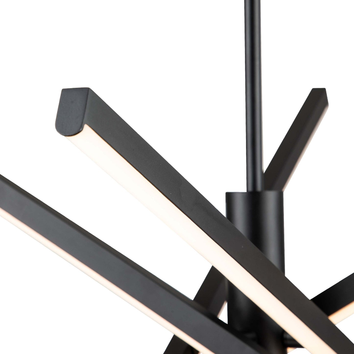 Luminaire suspendu linéaire en forme de sputnik, en aluminium noir/doré, à LED moderne, pour salon/salle à manger/cuisine.