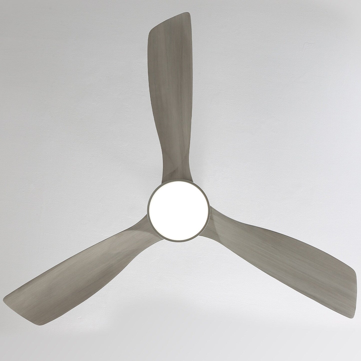 Ventilateur de plafond à LED intégré de 48 et 52 pouces avec lumière et télécommande, moteur à courant continu réversible.