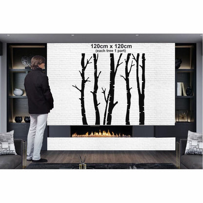 5 décorations murales métalliques en forme d'arbre sec pour intérieur et extérieur