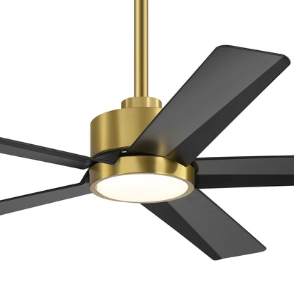 Ventilateur de plafond Breezary à 5 pales LED 65/52/42 avec kit d'éclairage et télécommande