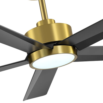 Ventilateur de plafond Breezary à 5 pales LED 65/52/42 avec kit d'éclairage et télécommande