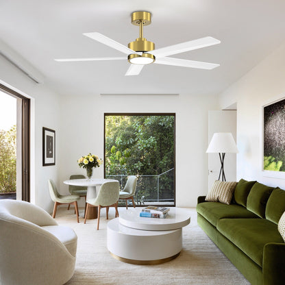 Ventilateur de plafond Breezary à 5 pales LED 65/52/42 avec kit d'éclairage et télécommande