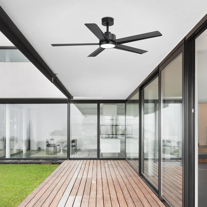 Ventilateur de plafond Breezary à 5 pales LED 65/52/42 avec kit d'éclairage et télécommande