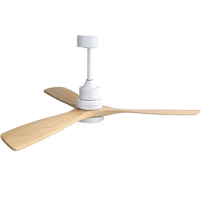 Ventilateur de plafond intérieur en bois Sofucor 52 avec télécommande, éclairage intégré en option.