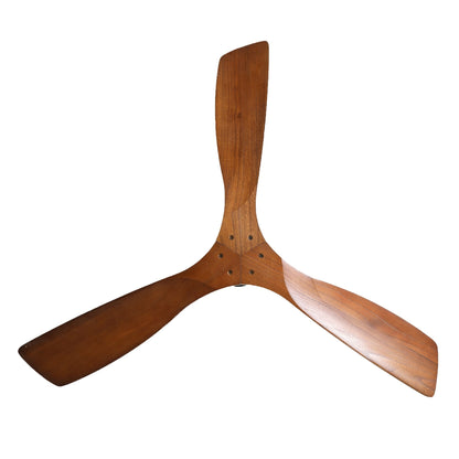 Ventilateur de plafond intérieur en bois Sofucor 52 avec télécommande, éclairage intégré en option.