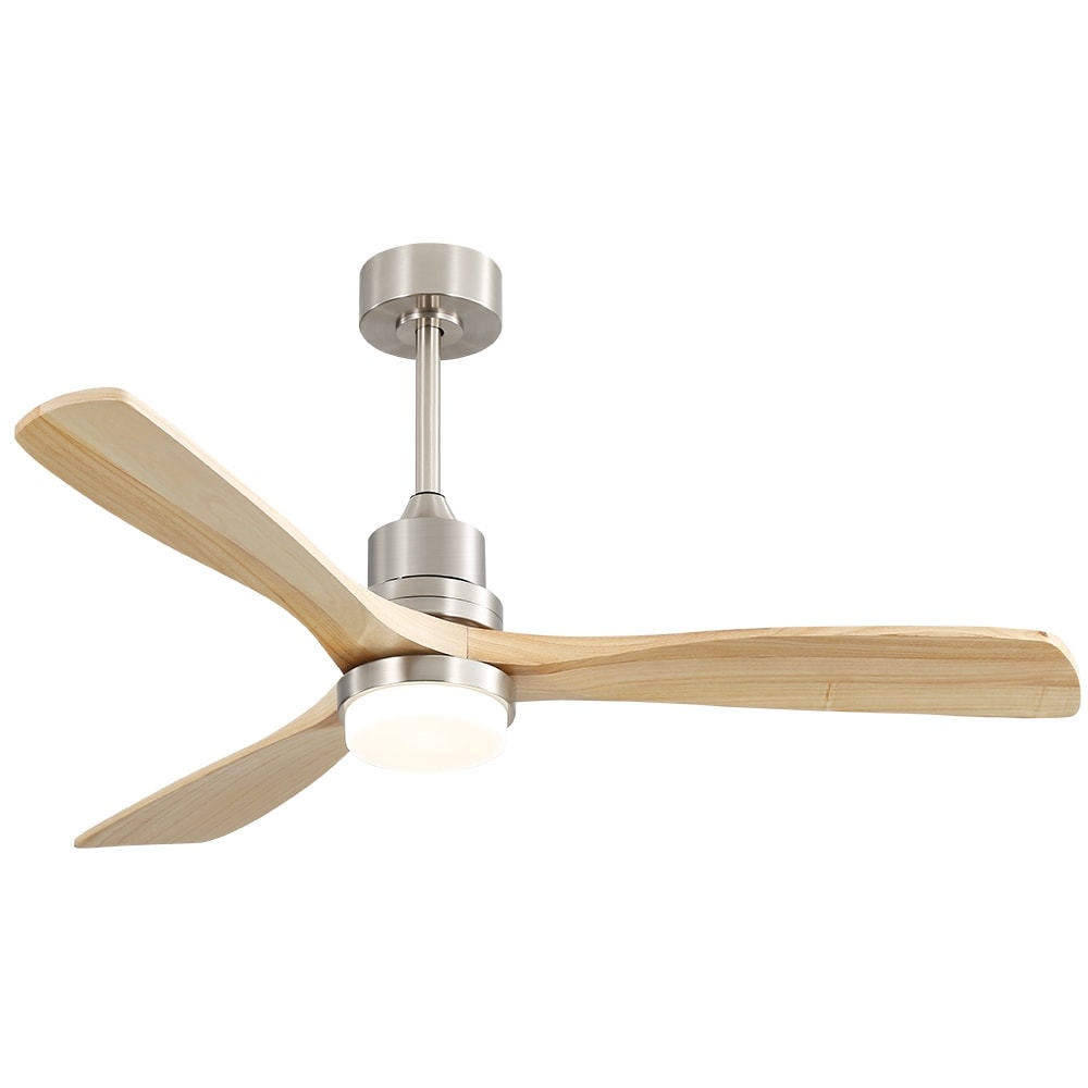 Ventilateur de plafond intérieur en bois Sofucor 52 avec télécommande, éclairage intégré en option.