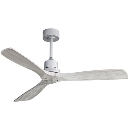 Ventilateur de plafond intérieur en bois Sofucor 52 avec télécommande, éclairage intégré en option.