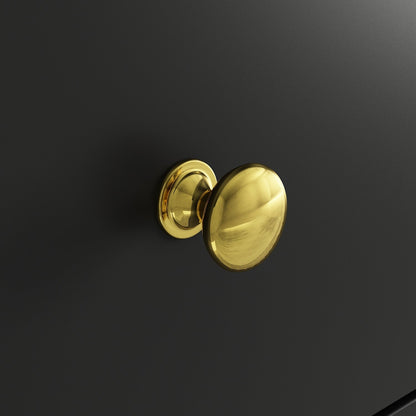 Commode de chambre à coucher double de 135 cm de large avec tiroirs de rangement