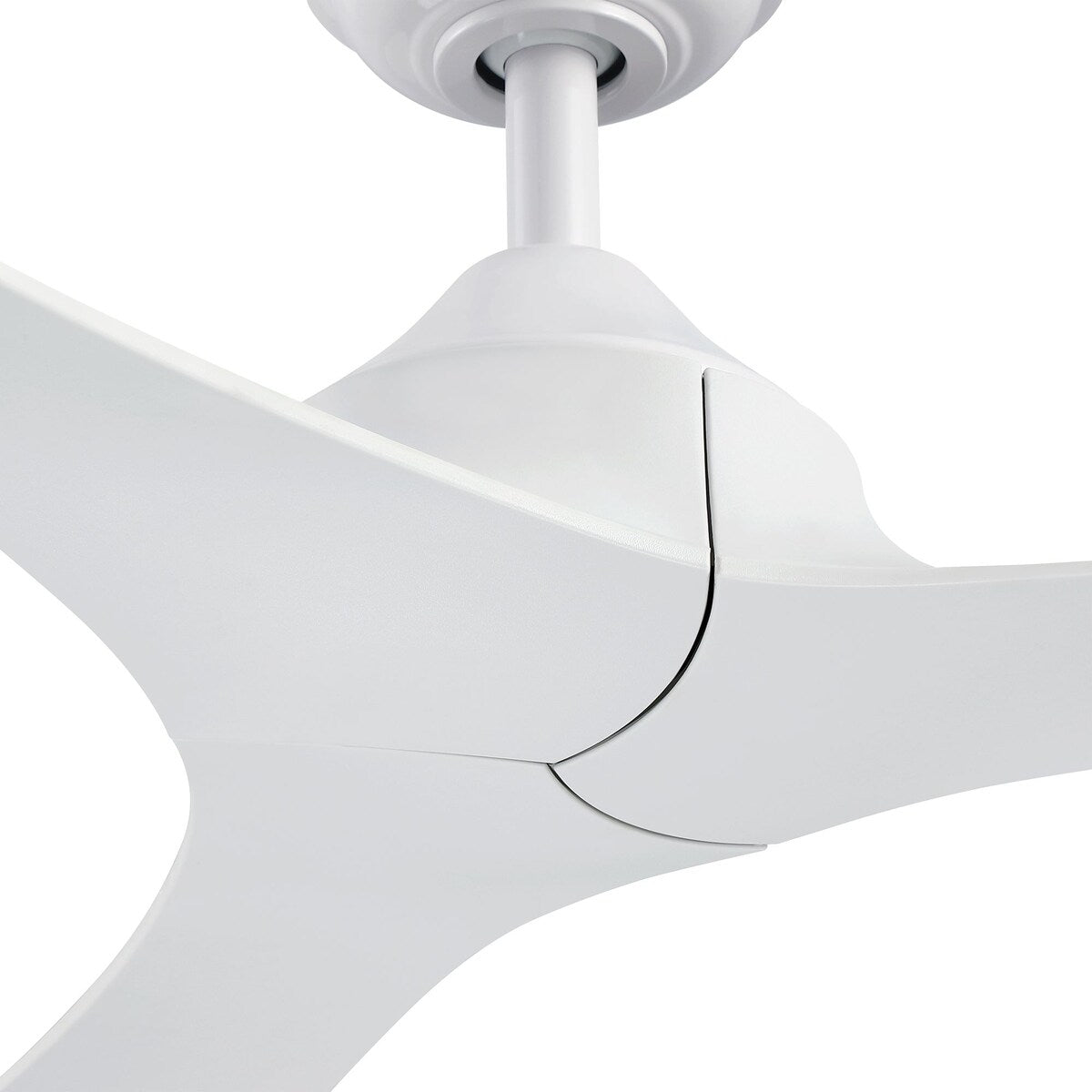 Ventilateur de plafond à 3 pales en forme d'hélice, noir moderne, 56 pouces, courant continu, avec télécommande.