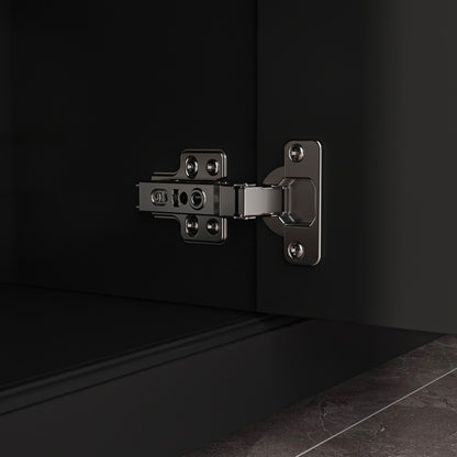 Buffet de rangement blanc laqué, style moderne contemporain du milieu du siècle, 59,1 pouces