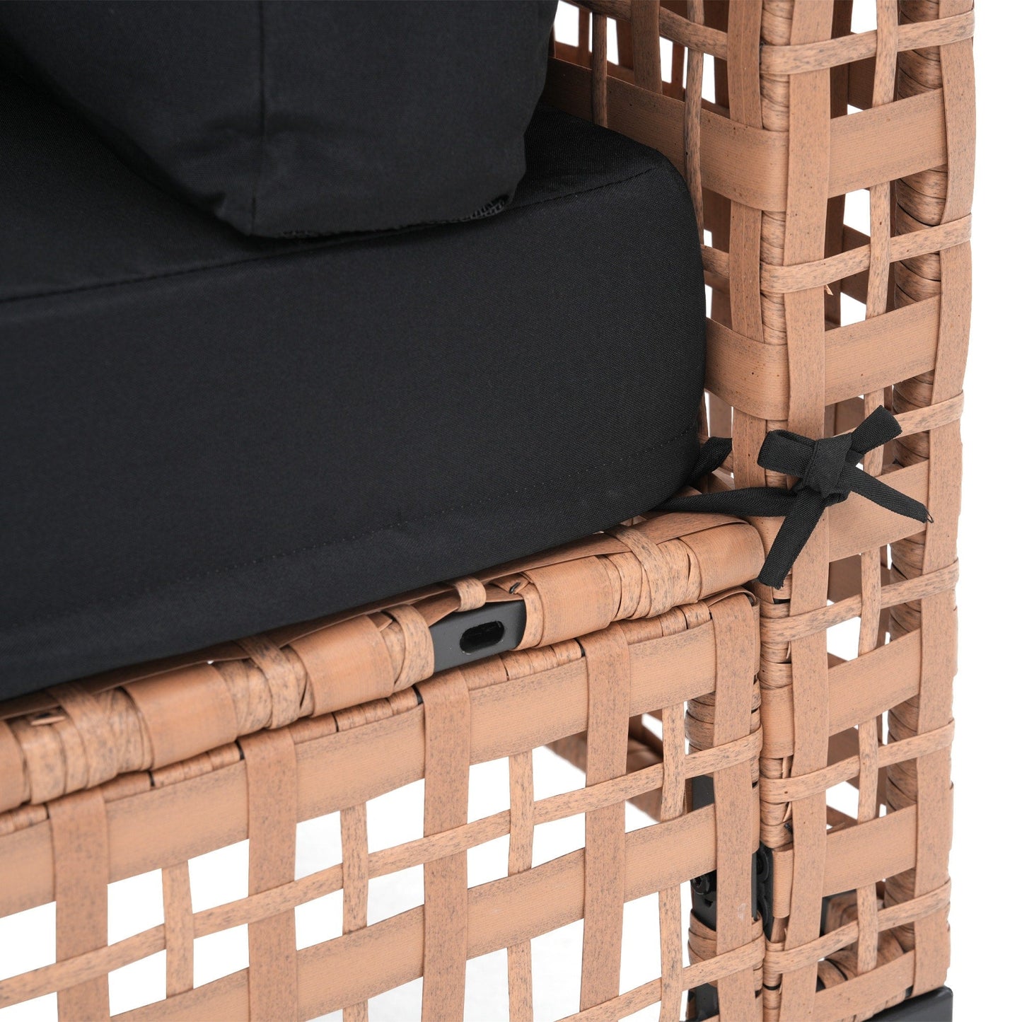 Ensemble de canapés modulaires d'extérieur pour 6 personnes avec coussins