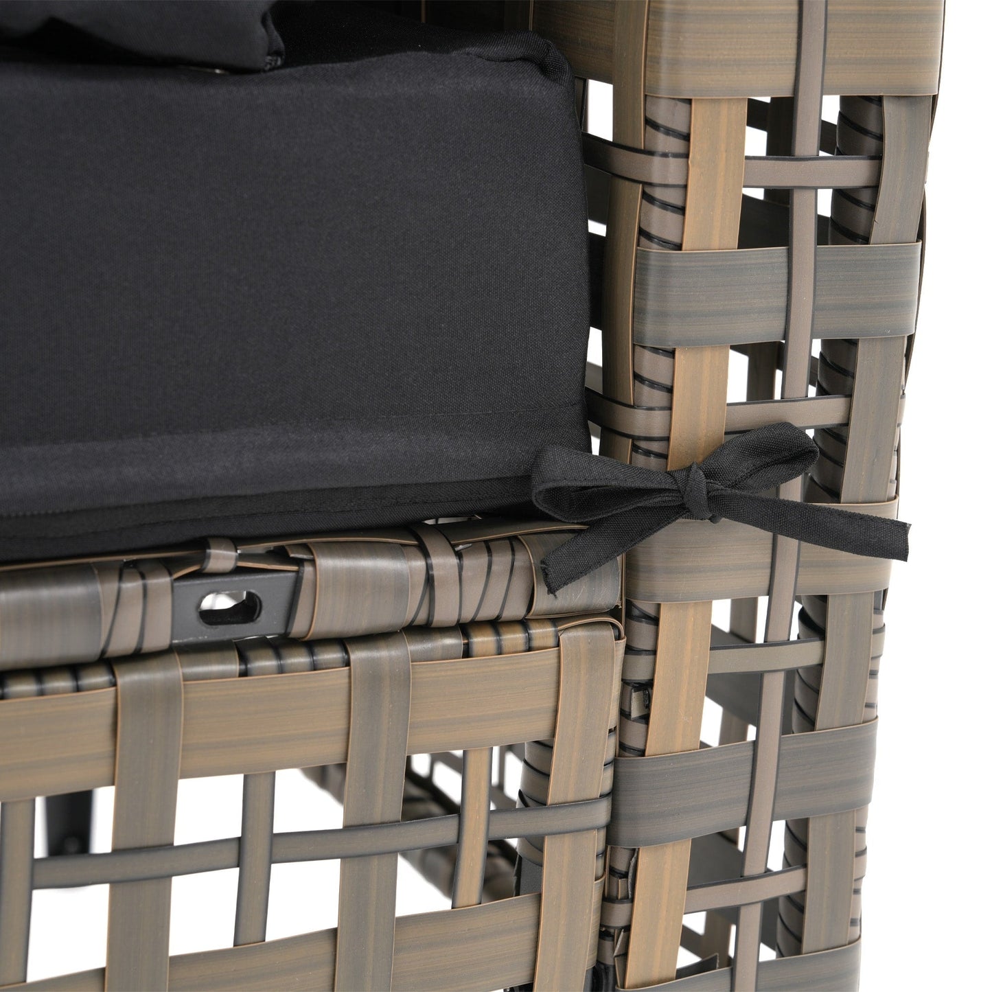 Ensemble de canapés modulaires d'extérieur pour 6 personnes avec coussins