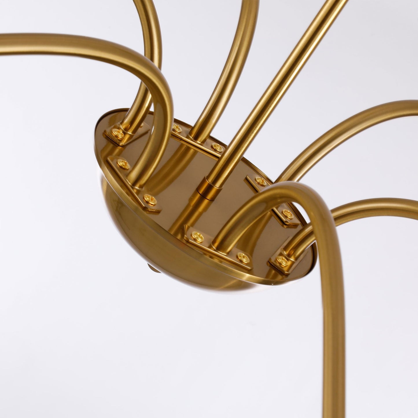 Luminaire minimaliste à 6 lumières de 64 pouces en noir mat / doré / chrome - N/A