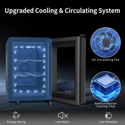 Cave à vin réfrigérante 6 bouteilles (46-66°F), mini-réfrigérateur à boissons indépendant pour l'été, cave à vin avec contrôle de température.