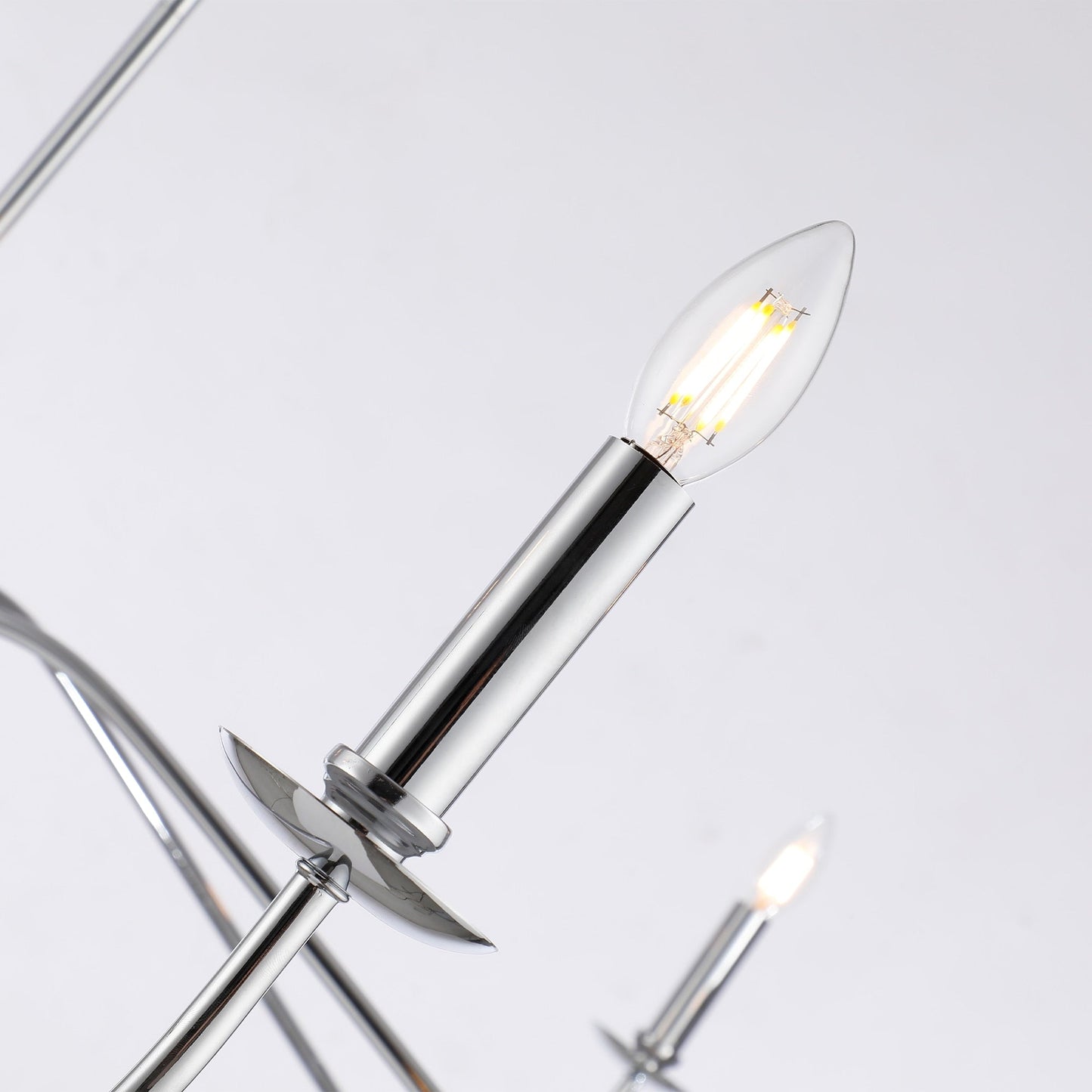 Luminaire minimaliste à 6 lumières de 64 pouces en noir mat / doré / chrome - N/A