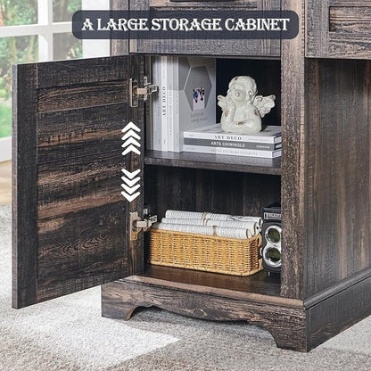 Bureau de direction en forme de L de style farmhouse, bureau d'angle en bois, bureau d'ordinateur