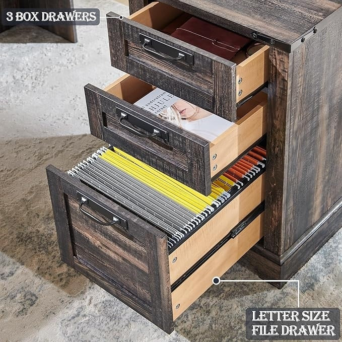 Bureau de direction en forme de L de style farmhouse, bureau d'angle en bois, bureau d'ordinateur