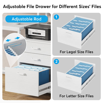 Bureau d'ordinateur de 63 pouces avec support de moniteur, bureau de travail ergonomique pour la maison avec tiroirs et armoire à dossiers.