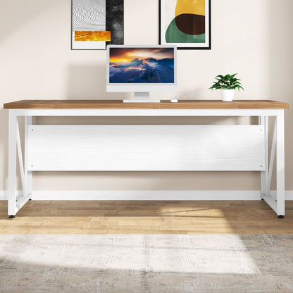 Bureau d'ordinateur en forme de L de 63 pouces avec armoire à dossiers latérale de 47 pouces, ensemble de bureau pour maison et bureau de direction.