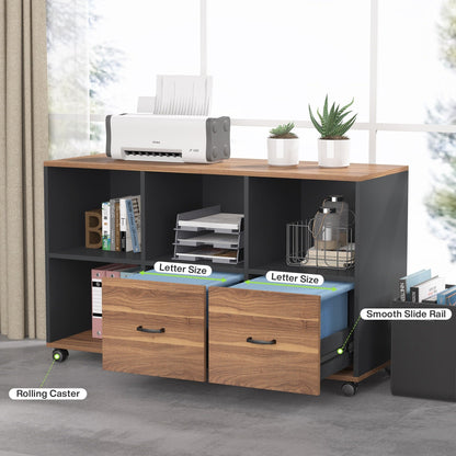 Bureau d'ordinateur en forme de L de 63 pouces avec armoire à dossiers latérale de 47 pouces, ensemble de bureau pour maison et bureau de direction.