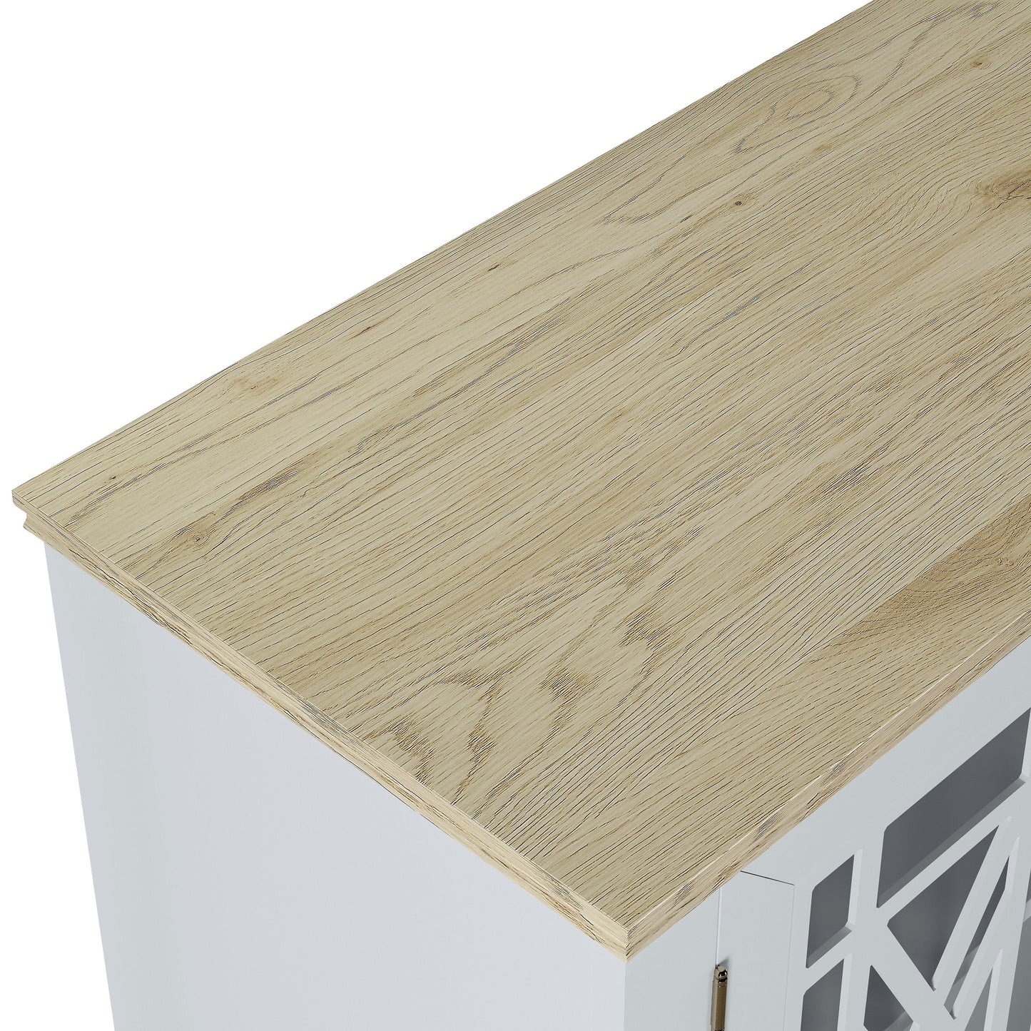 Buffet de cuisine de style vintage en bois, 160 cm de largeur.