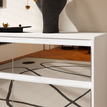 Commode 63W à 9 tiroirs, commode d'appoint pour salon et chambre à coucher.