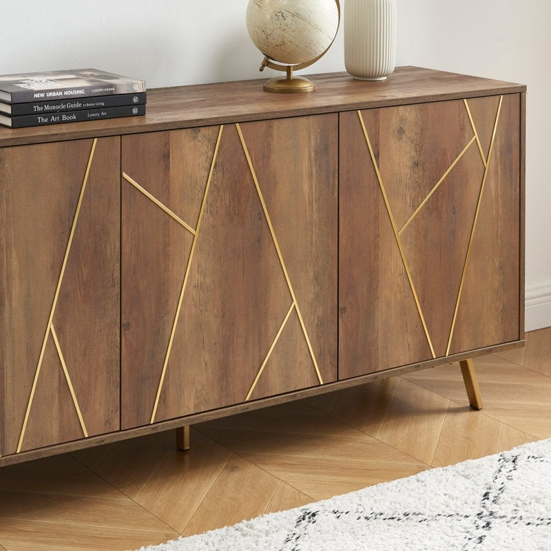 Buffet et meuble de rangement en bois de 160 cm de large