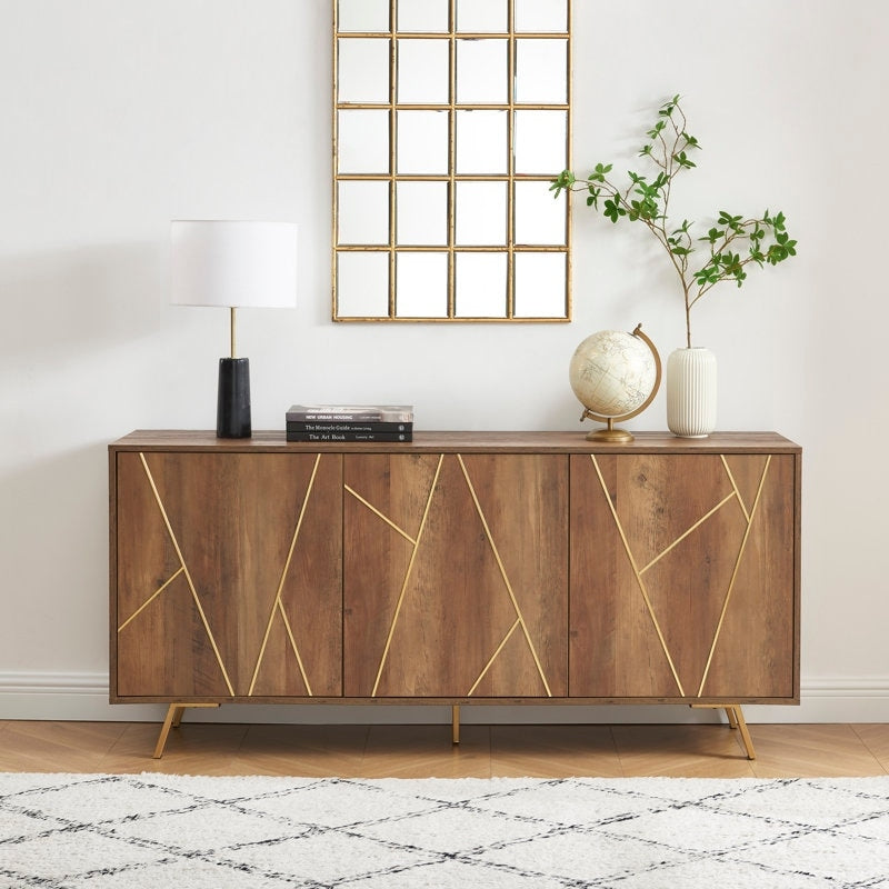 Buffet et meuble de rangement en bois de 160 cm de large