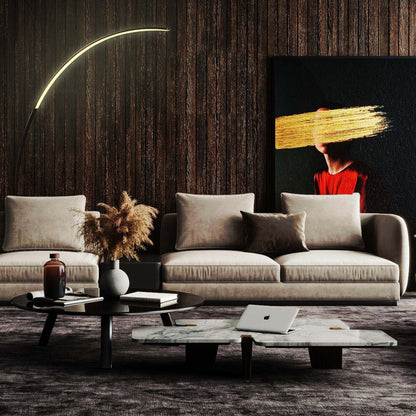 69 Lampe de sol LED à arc/courbe, à intensité variable - RGBW - N/A