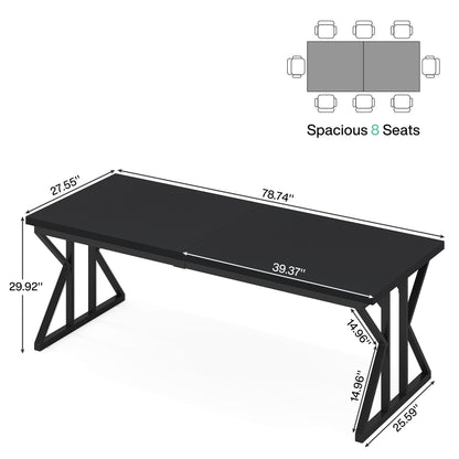 Bureau de direction de 180 cm, grand bureau d'ordinateur, poste de travail.