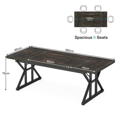 Bureau de direction de 180 cm, grand bureau d'ordinateur, poste de travail.