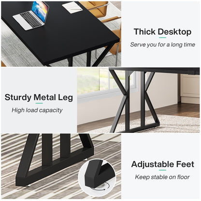 Bureau de direction de 180 cm, grand bureau d'ordinateur, poste de travail.