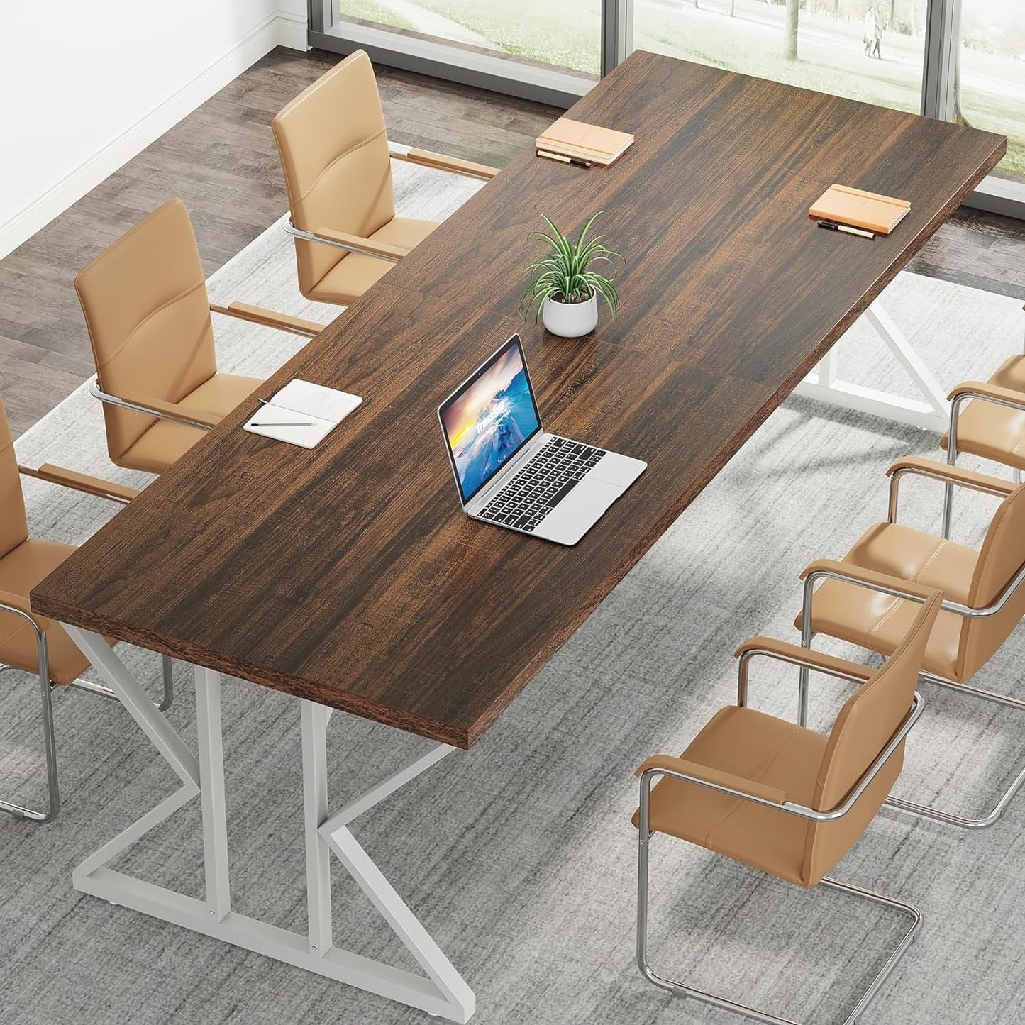 Bureau de direction de 180 cm, grand bureau d'ordinateur, poste de travail.