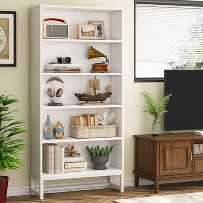 Étagère à livres et bibliothèque de 180 cm de hauteur, grande bibliothèque à 5 niveaux - 30 x 80 x 180 cm (L x l x h)