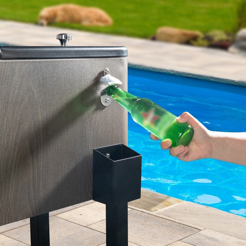 Glacière à boissons sur roulettes pour terrasse - 80 QT