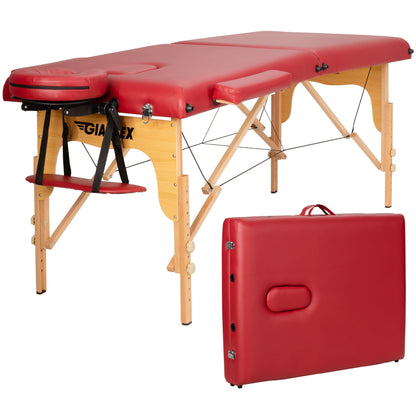 Table de massage portable 84''L, table de spa visage réglable, lit de tatouage avec sac de transport