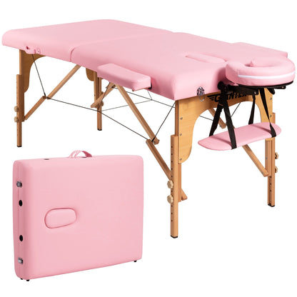 Table de massage portable 84''L, table de spa visage réglable, lit de tatouage avec sac de transport