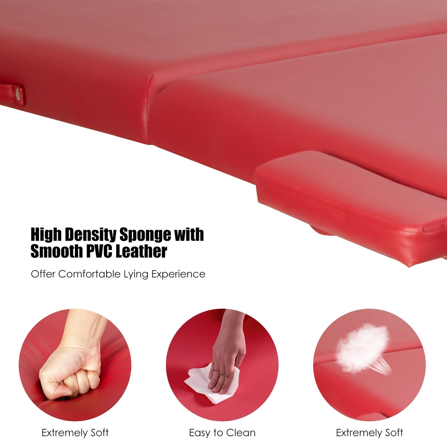 Table de massage portable 84''L, table de spa visage réglable, lit de tatouage avec sac de transport