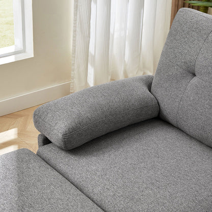 Canapé d'angle en forme de L de 86,22 pouces avec poches de rangement latérales