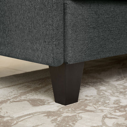 Canapé d'angle en forme de L de 86,22 pouces avec poches de rangement latérales