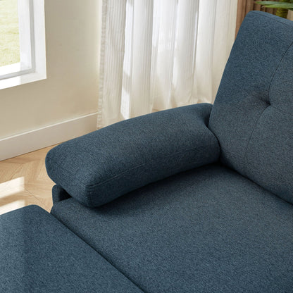 Canapé d'angle en forme de L de 86,22 pouces avec poches de rangement latérales