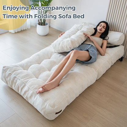 8 Canapé-lit pliable en velours côtelé, simple