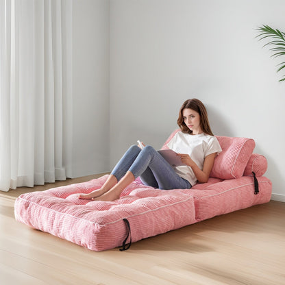 8 Canapé-lit pliable en velours côtelé, simple