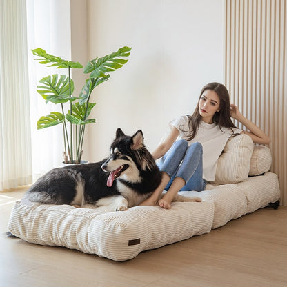 8 Canapé-lit pliable en velours côtelé, simple