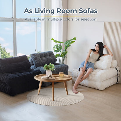 8 Canapé-lit pliable en velours côtelé, simple