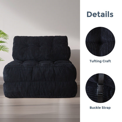 8 Canapé-lit pliable en velours côtelé, simple